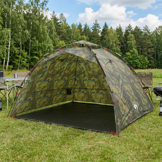 Fishing Tent Quick Release 4-Person Light Camouflage