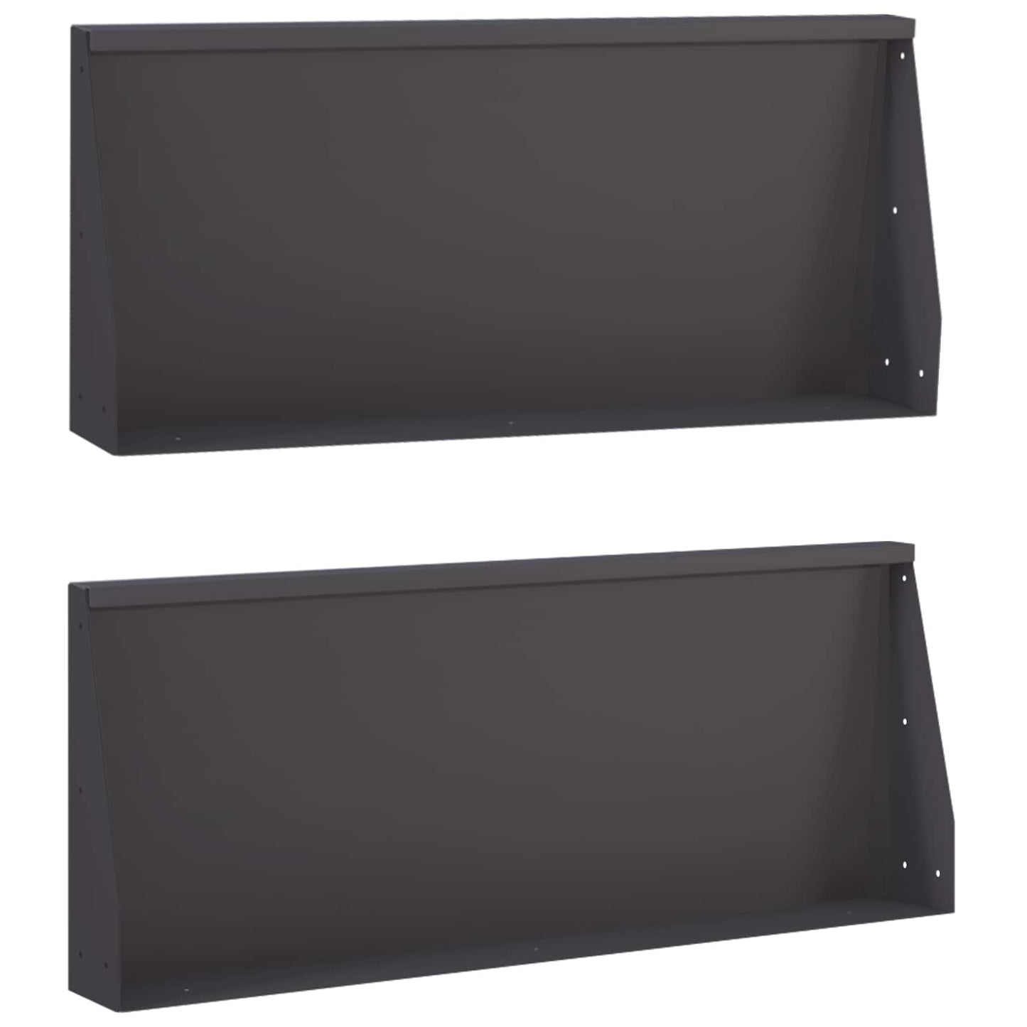 Retaining Wall 2 pcs 100 x 12 x 30 cm Steel Black