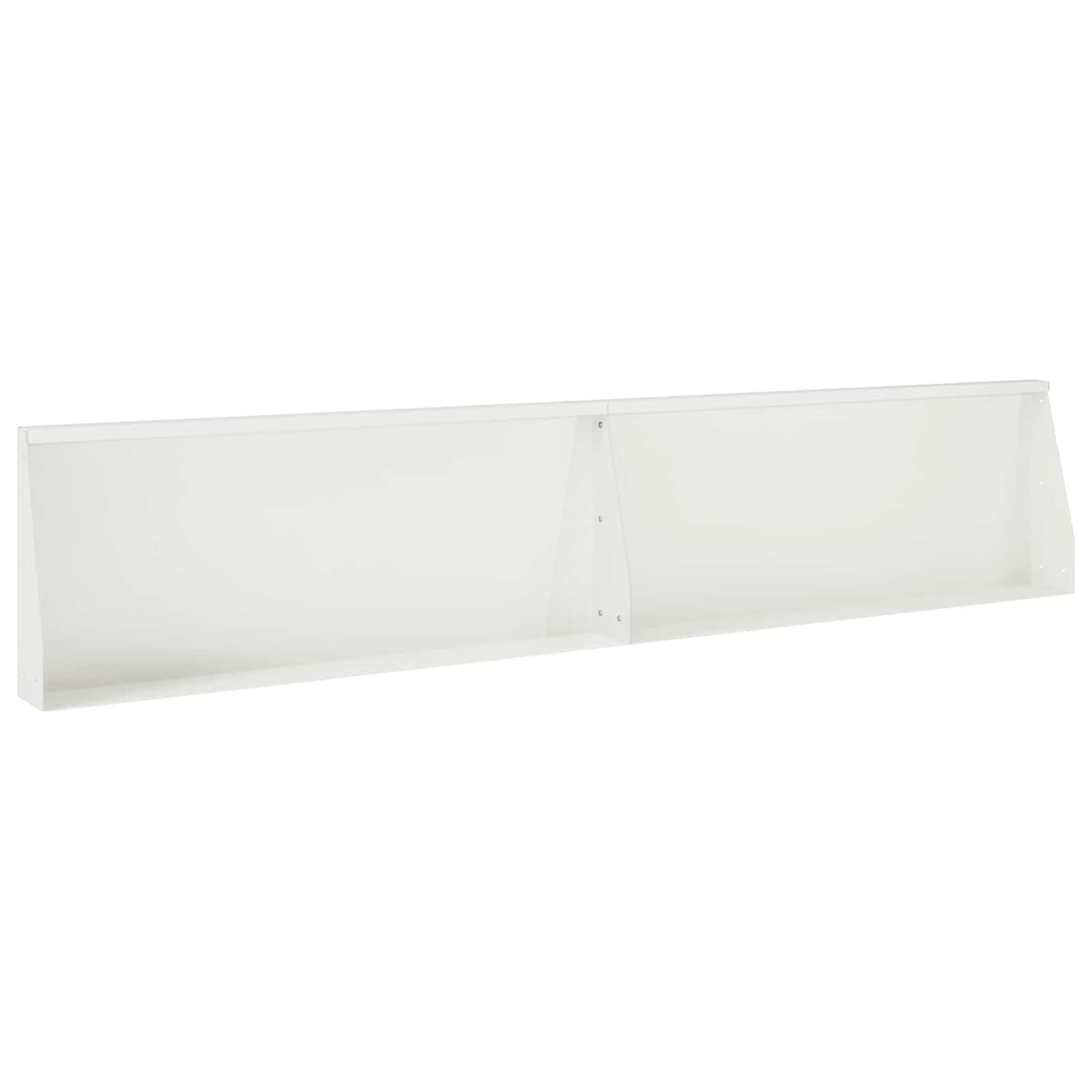 Retaining Wall 2 pcs 100 x 12 x 30 cm Steel White