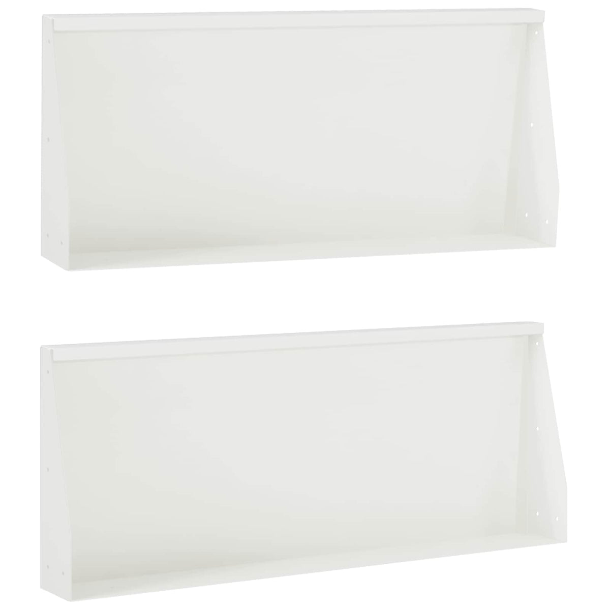 Retaining Wall 2 pcs 100 x 12 x 30 cm Steel White