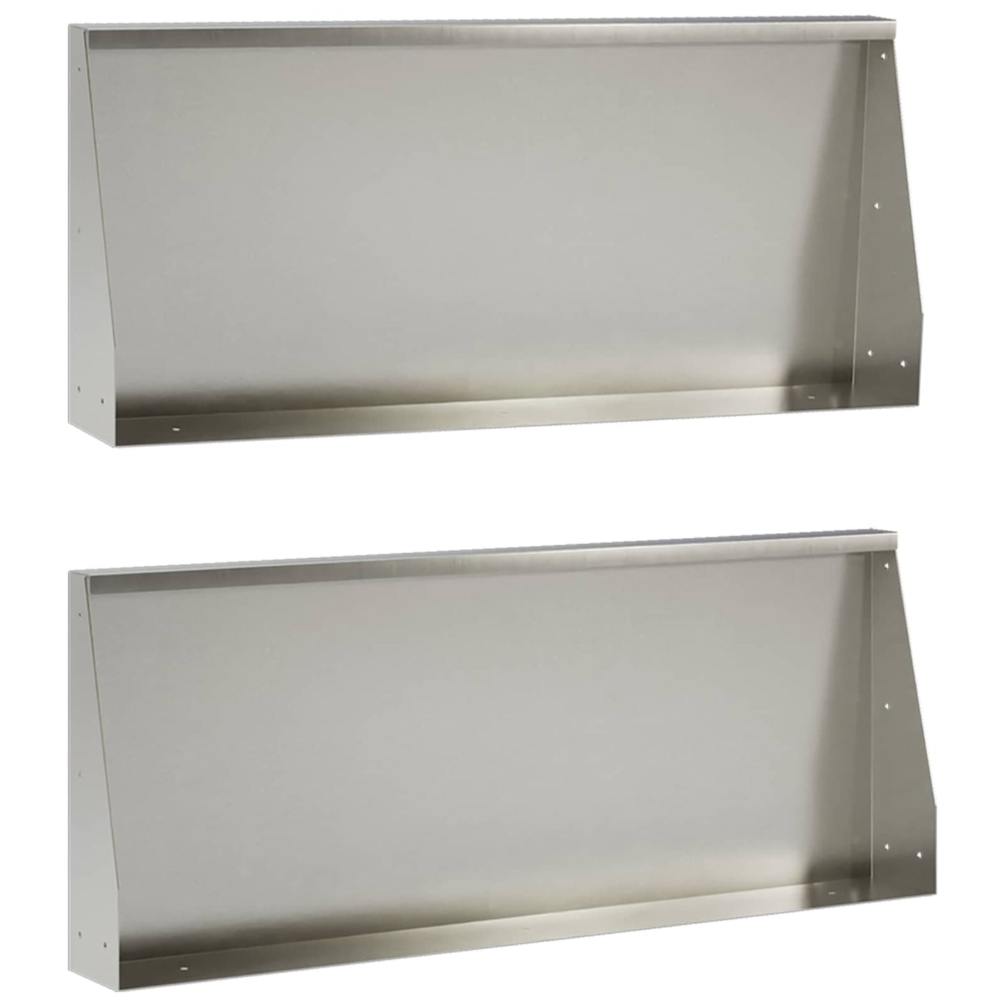 Retaining Wall 2 pcs 100 x 12 x 40 cm Stainless Steel Silver