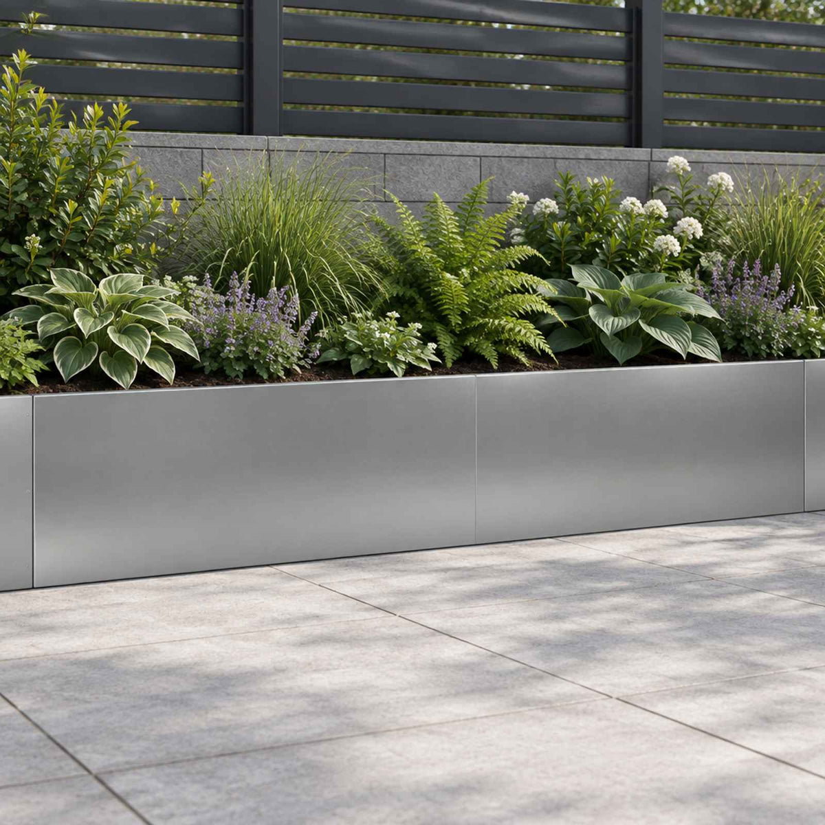 Retaining Wall 2 pcs 100 x 12 x 50 cm Galvanised Steel Silver