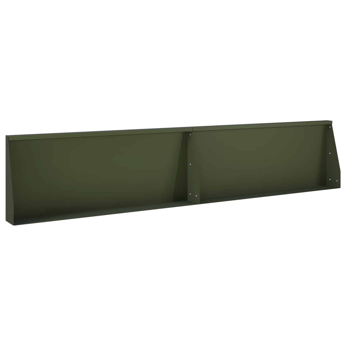 Retaining Wall 2 pcs 100 x 12 x 50 cm Steel Olive Green