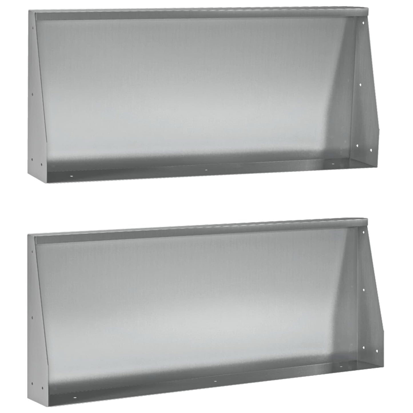 Retaining Wall 2 pcs 100 x 12 x 50 cm Galvanised Steel Silver