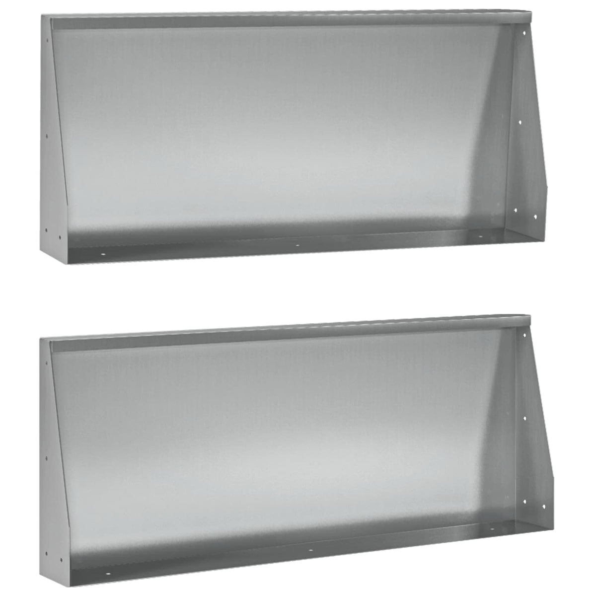 Retaining Wall 2 pcs 100 x 12 x 50 cm Galvanised Steel Silver