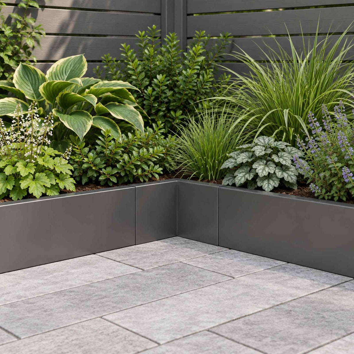 Retaining Wall 50 x 50 x 30 cm Steel Black