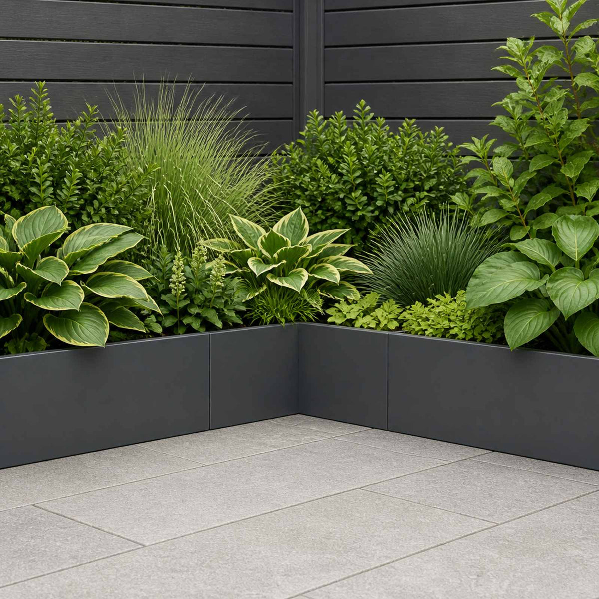Retaining Wall 50 x 50 x 40 cm Steel Anthracite