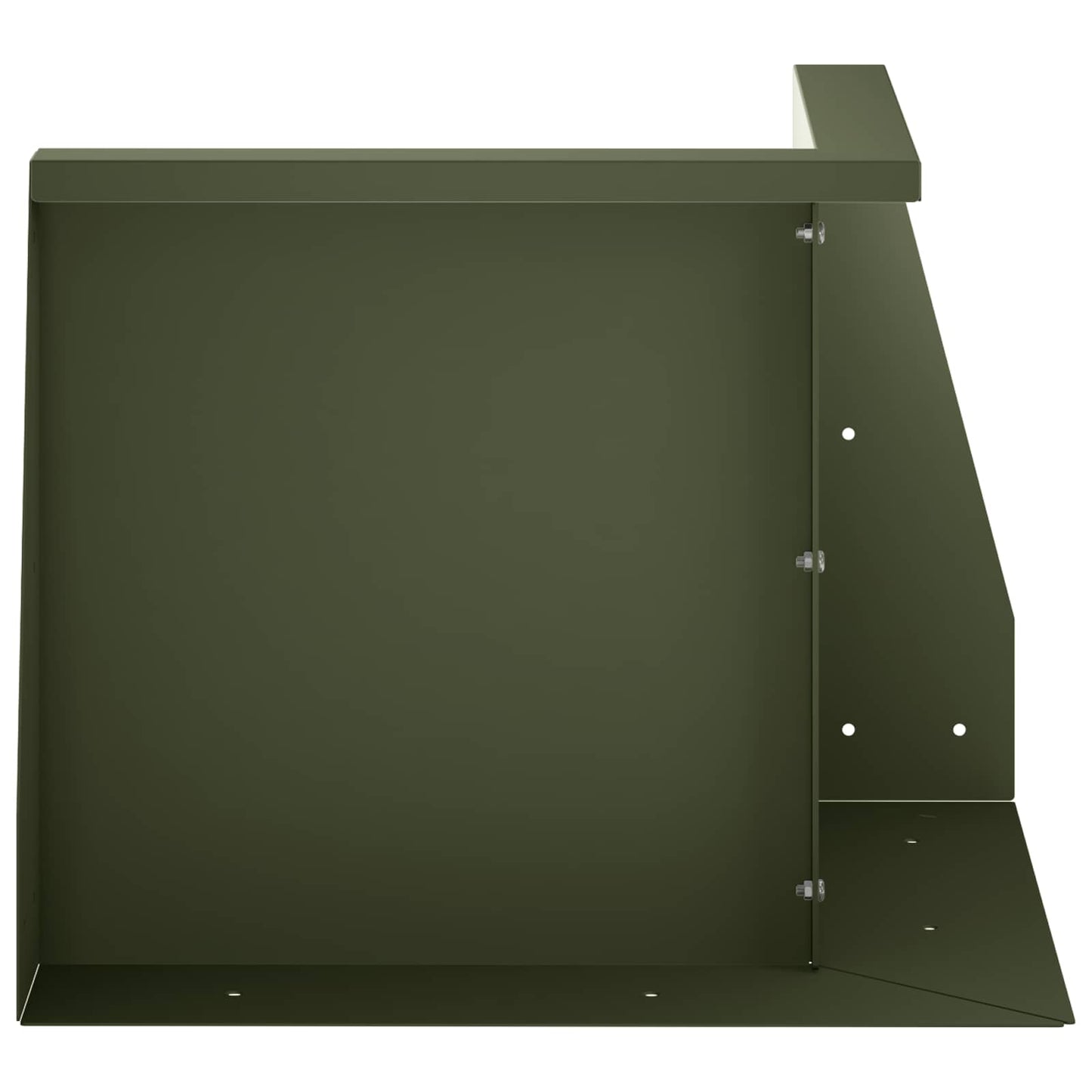 Retaining Wall 50 x 50 x 30 cm Steel Olive Green