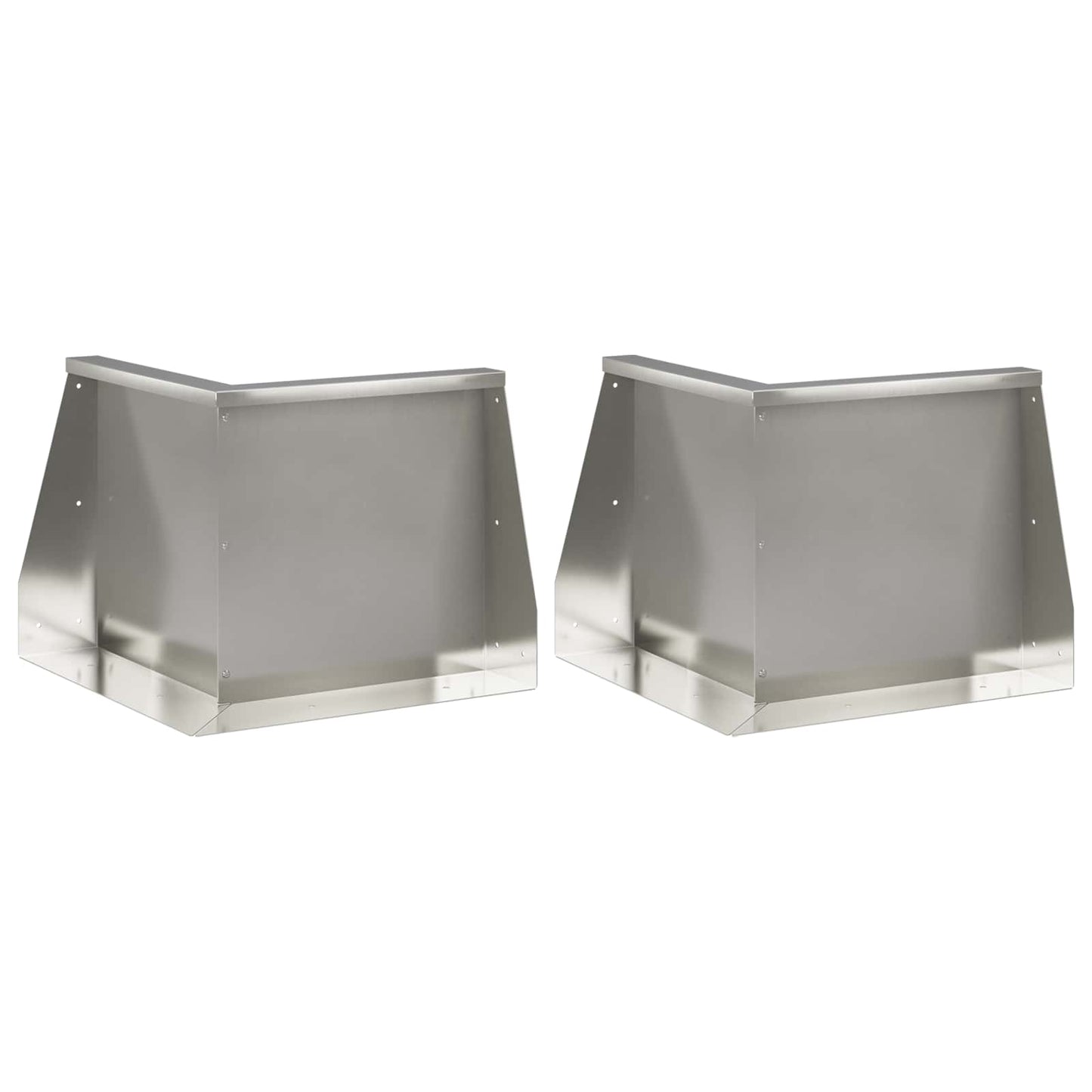 Retaining Wall 2 pcs 50 x 50 x 30 cm Stainless Steel Silver