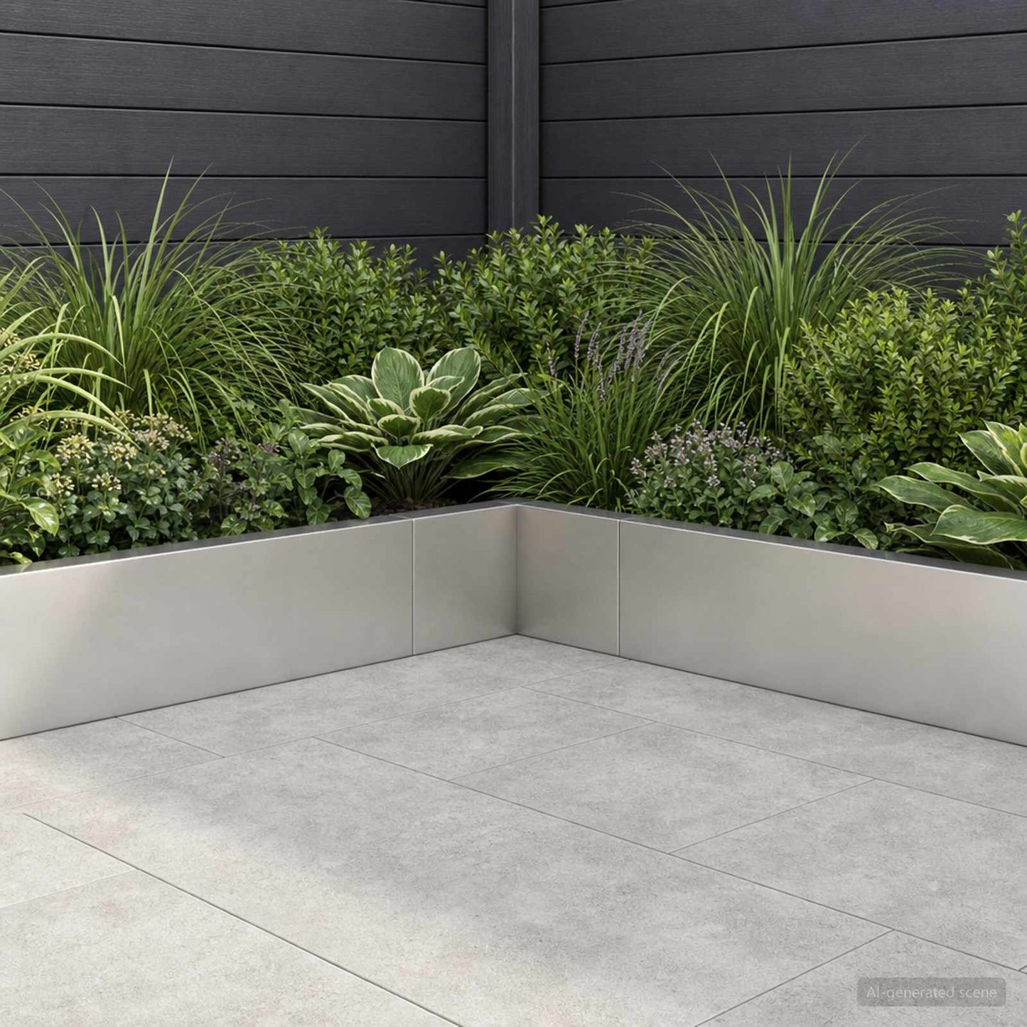 Retaining Wall 50 x 50 x 40 cm Stainless Steel Silver