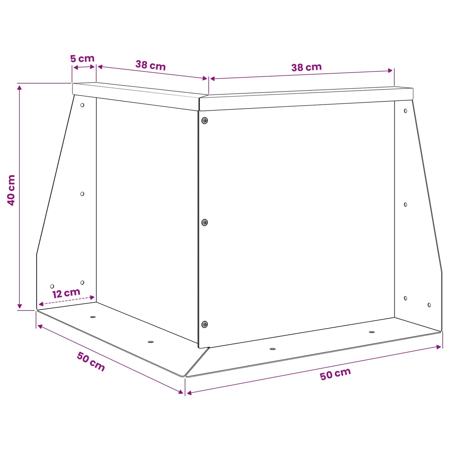 Retaining Wall 50 x 50 x 40 cm Stainless Steel Silver
