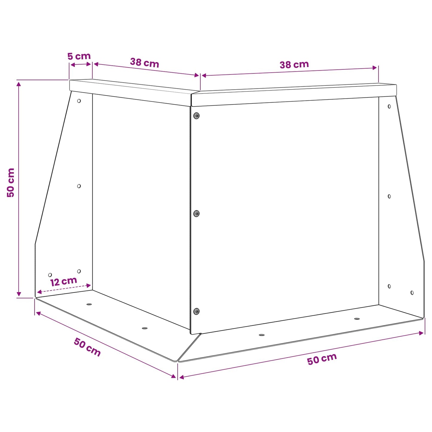 Retaining Wall 2 pcs 50 x 50 x 50 cm Weathering Steel Rusty