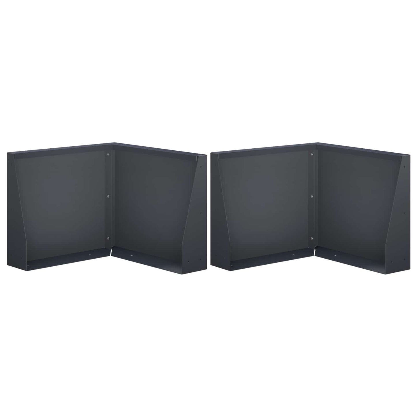 Retaining Wall 2 pcs 50 x 50 x 30 cm Steel Anthracite