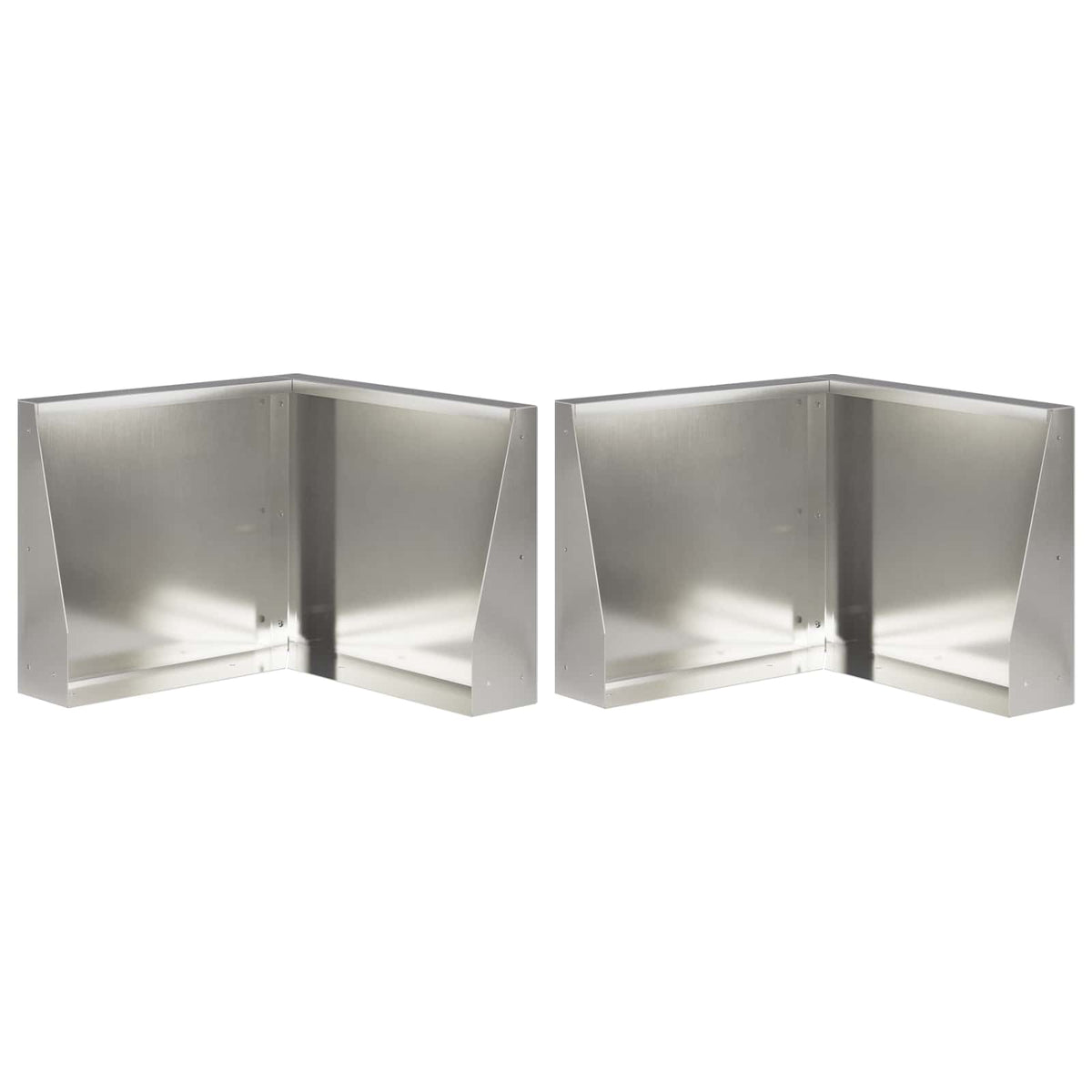 Retaining Wall 2 pcs 50 x 50 x 30 cm Stainless Steel Silver