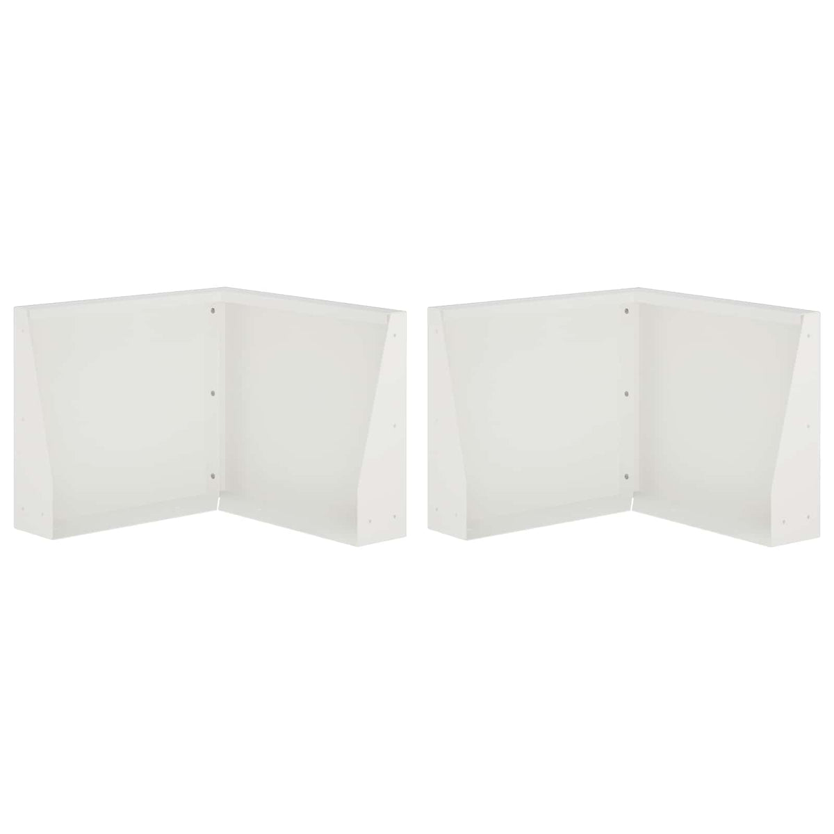 Retaining Wall 2 pcs 50 x 50 x 50 cm Steel White