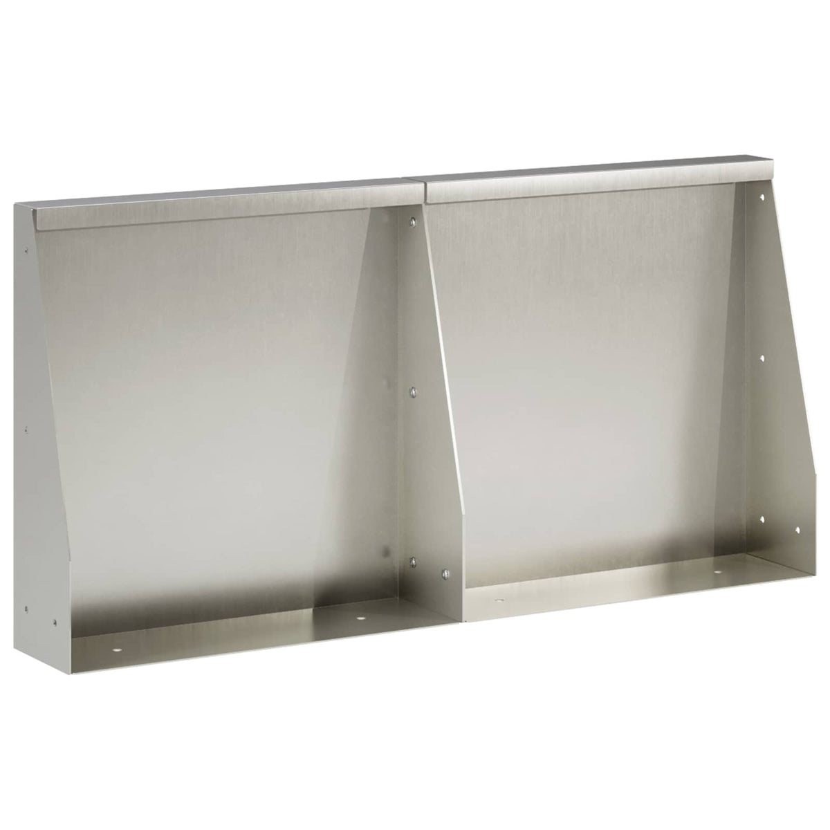Retaining Wall 2 pcs 40 x 12 x 30 cm Stainless Steel Silver