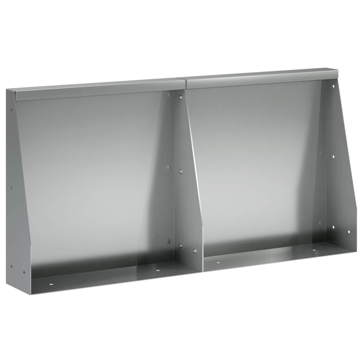 Retaining Wall 2 pcs 40 x 12 x 30 cm Galvanised Steel Silver