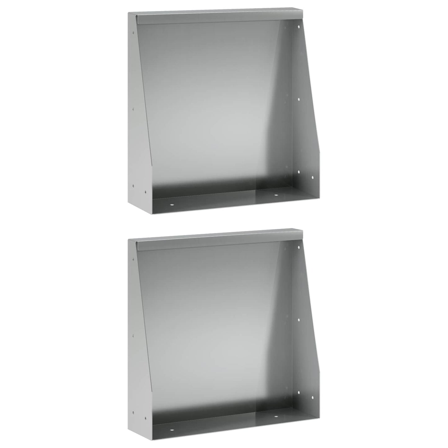 Retaining Wall 2 pcs 40 x 12 x 30 cm Galvanised Steel Silver