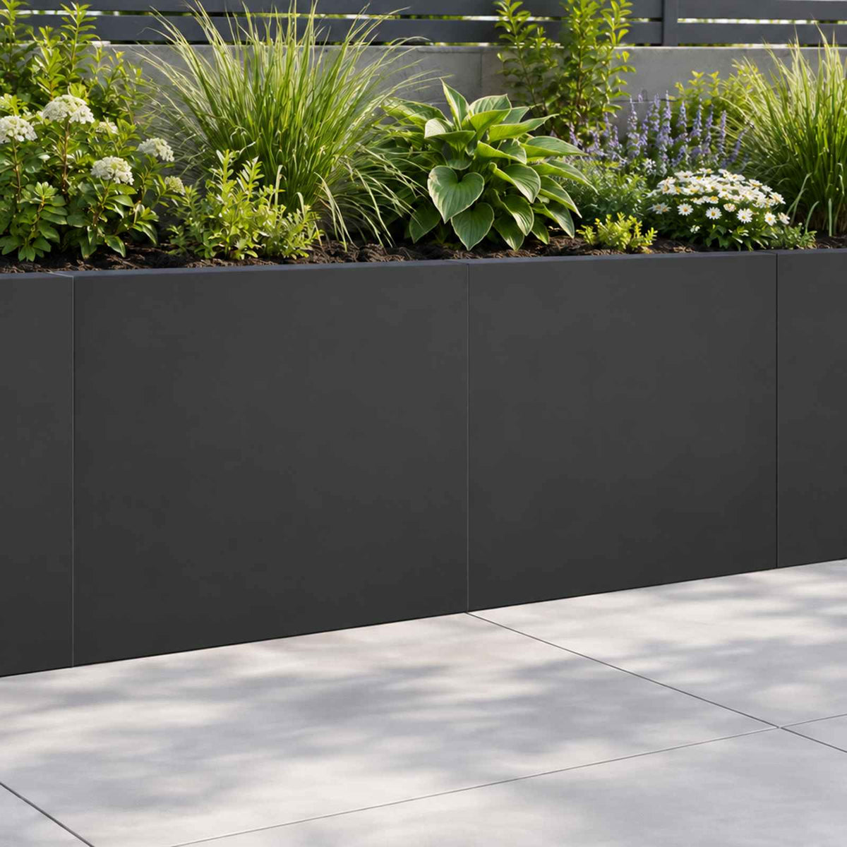 Retaining Wall 2 pcs 40 x 12 x 50 cm Steel Black