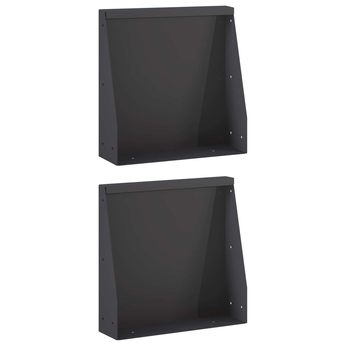 Retaining Wall 2 pcs 40 x 12 x 40 cm Steel Black