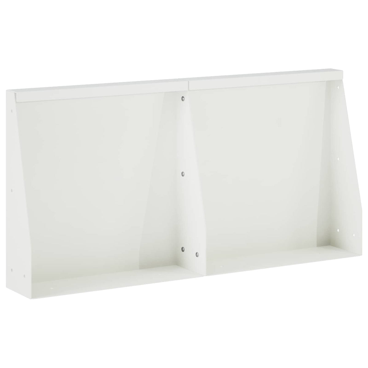 Retaining Wall 2 pcs 40 x 12 x 40 cm Steel White