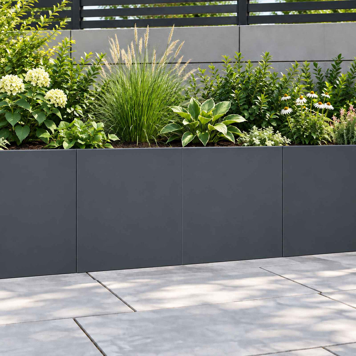 Retaining Wall 2 pcs 40 x 12 x 30 cm Steel Anthracite