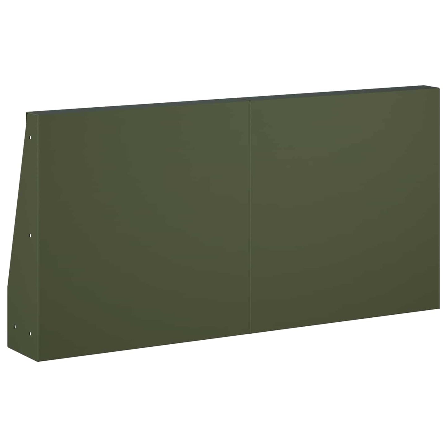 Retaining Wall 2 pcs 40 x 12 x 40 cm Steel Olive Green