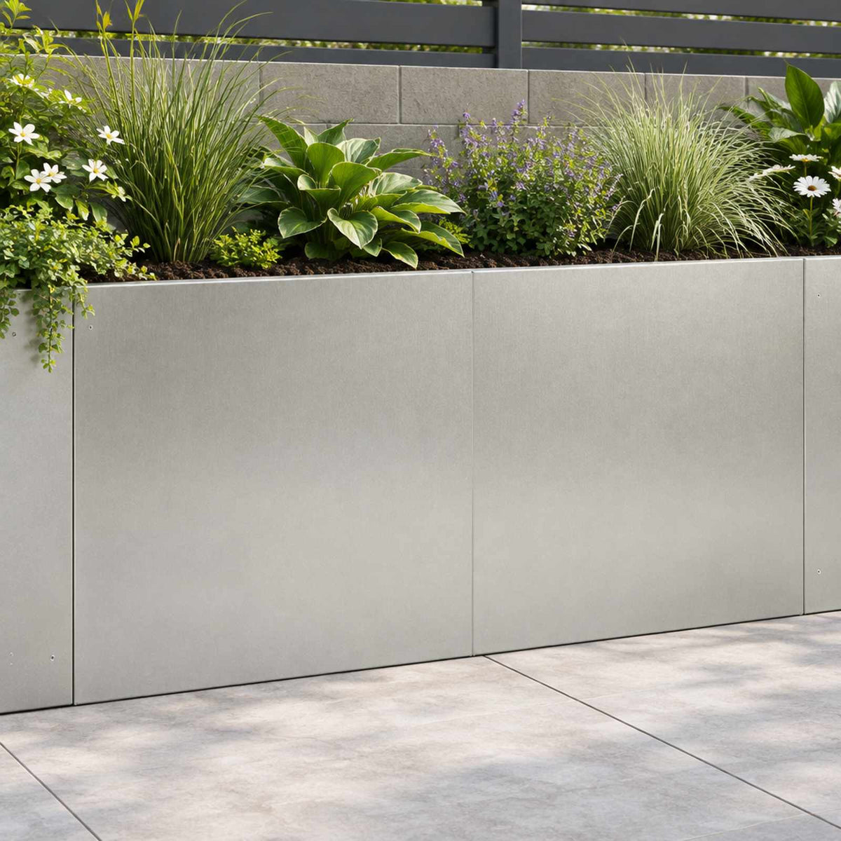 Retaining Wall 2 pcs 40 x 12 x 30 cm Stainless Steel Silver