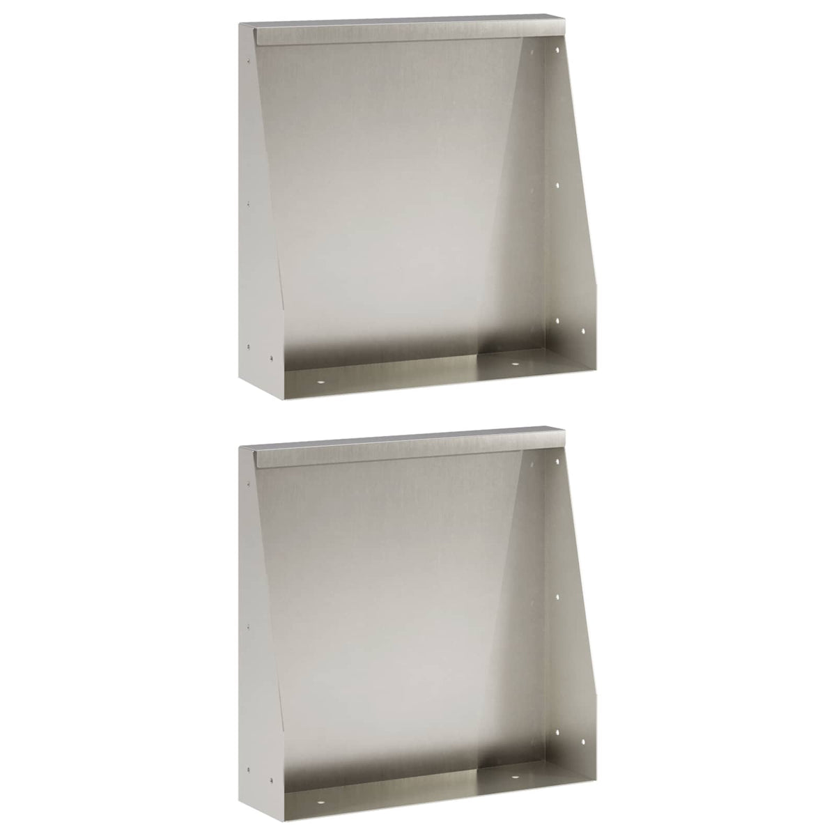 Retaining Wall 2 pcs 40 x 12 x 40 cm Stainless Steel Silver