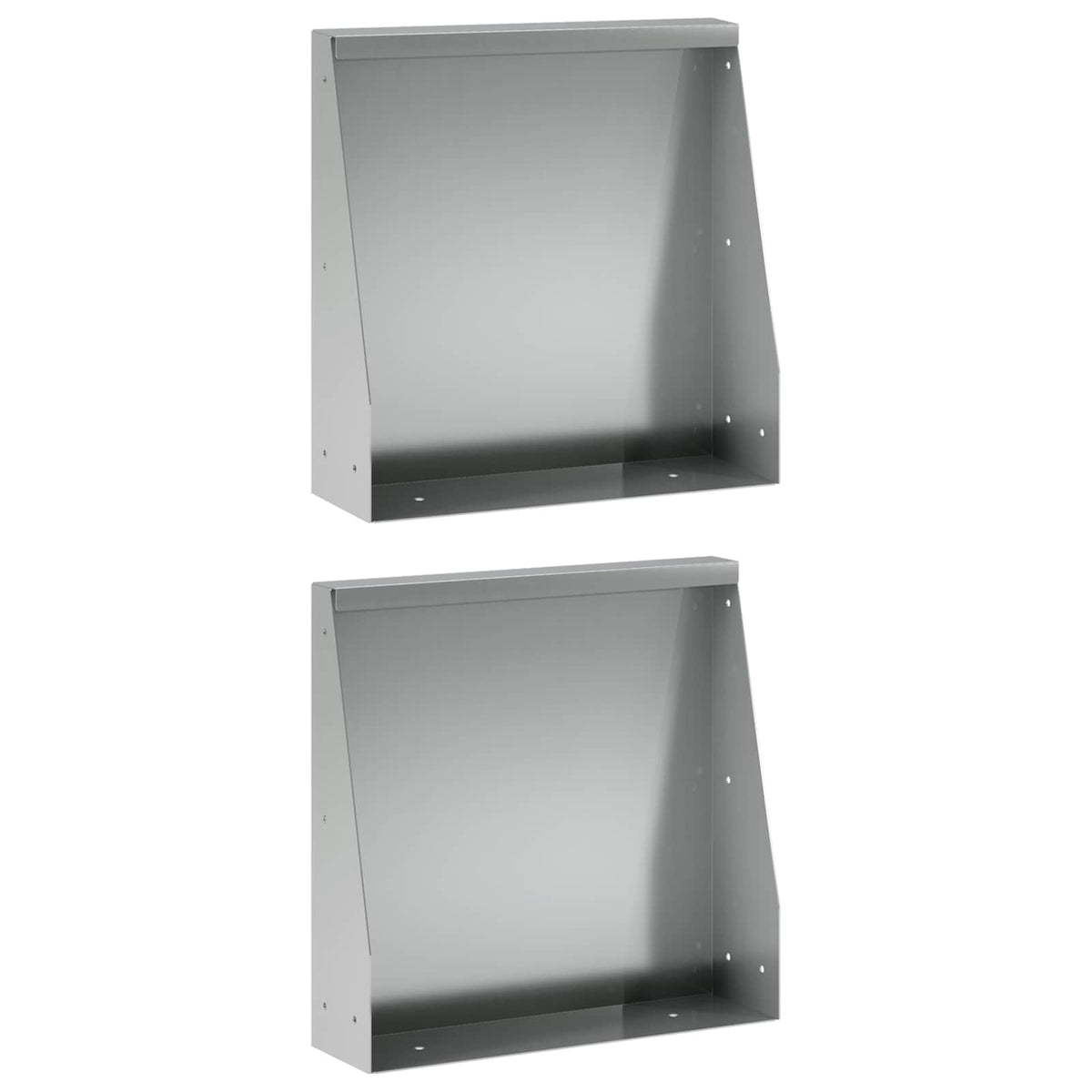 Retaining Wall 2 pcs 40 x 12 x 40 cm Galvanised Steel Silver