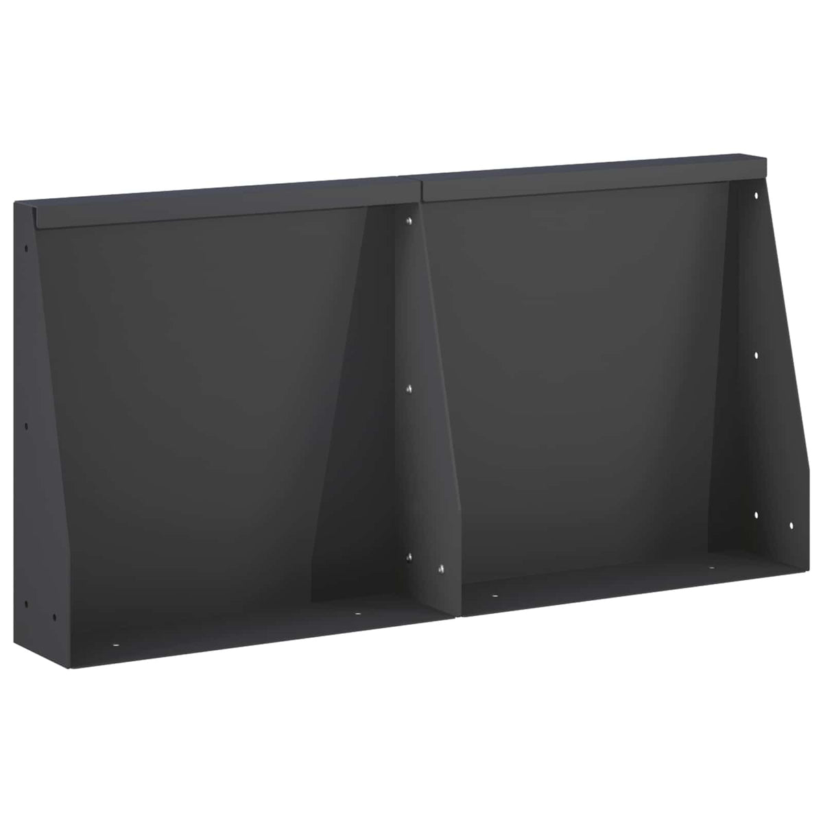 Retaining Wall 2 pcs 40 x 12 x 50 cm Steel Black