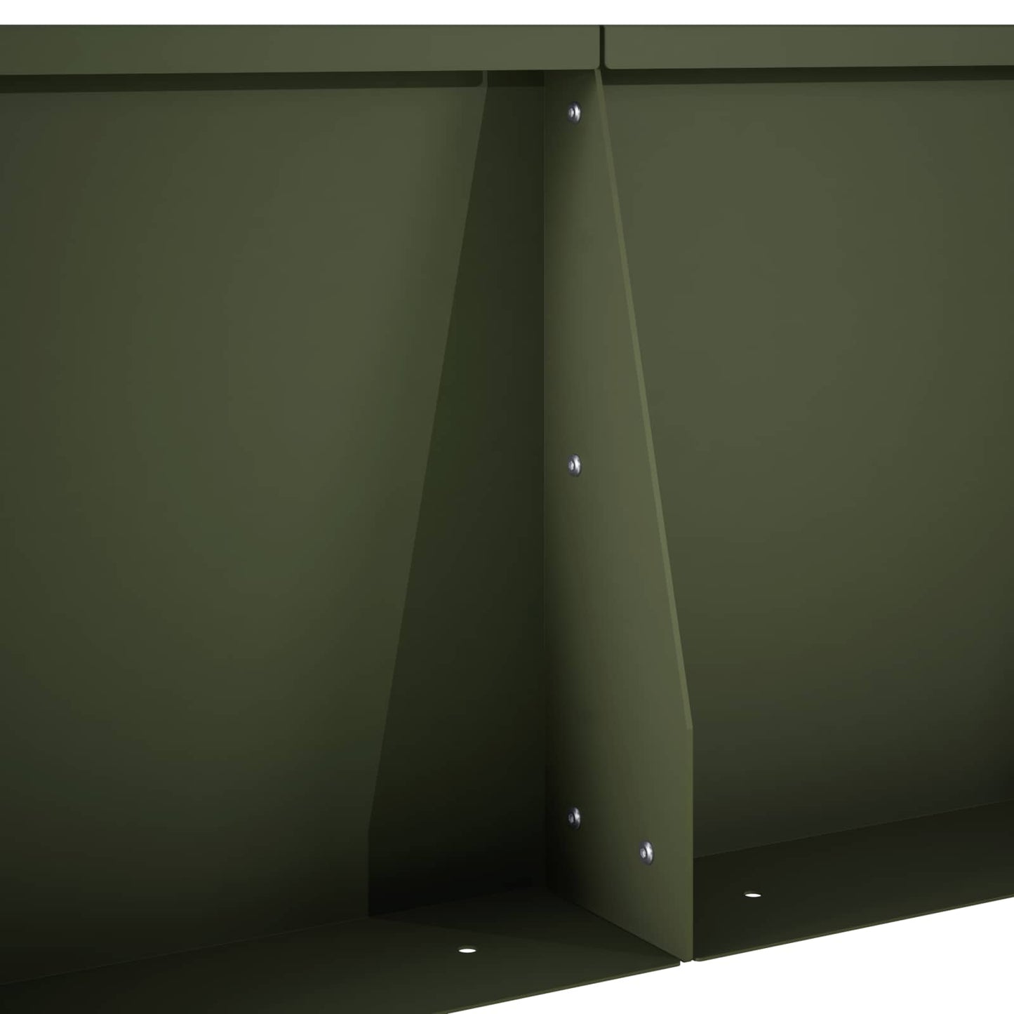 Retaining Wall 2 pcs 40 x 12 x 50 cm Steel Olive Green