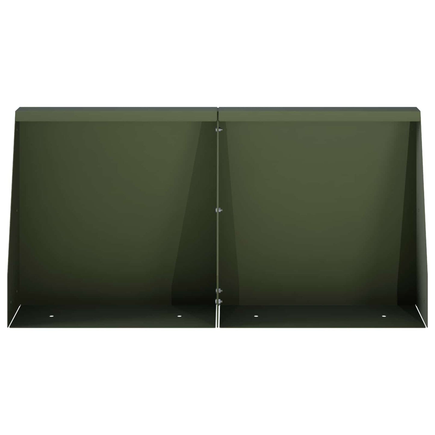 Retaining Wall 2 pcs 40 x 12 x 50 cm Steel Olive Green
