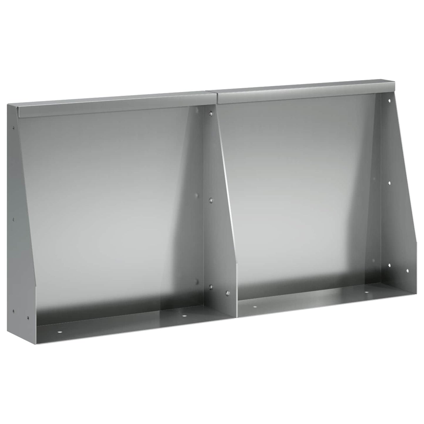 Retaining Wall 2 pcs 40 x 12 x 50 cm Galvanised Steel Silver