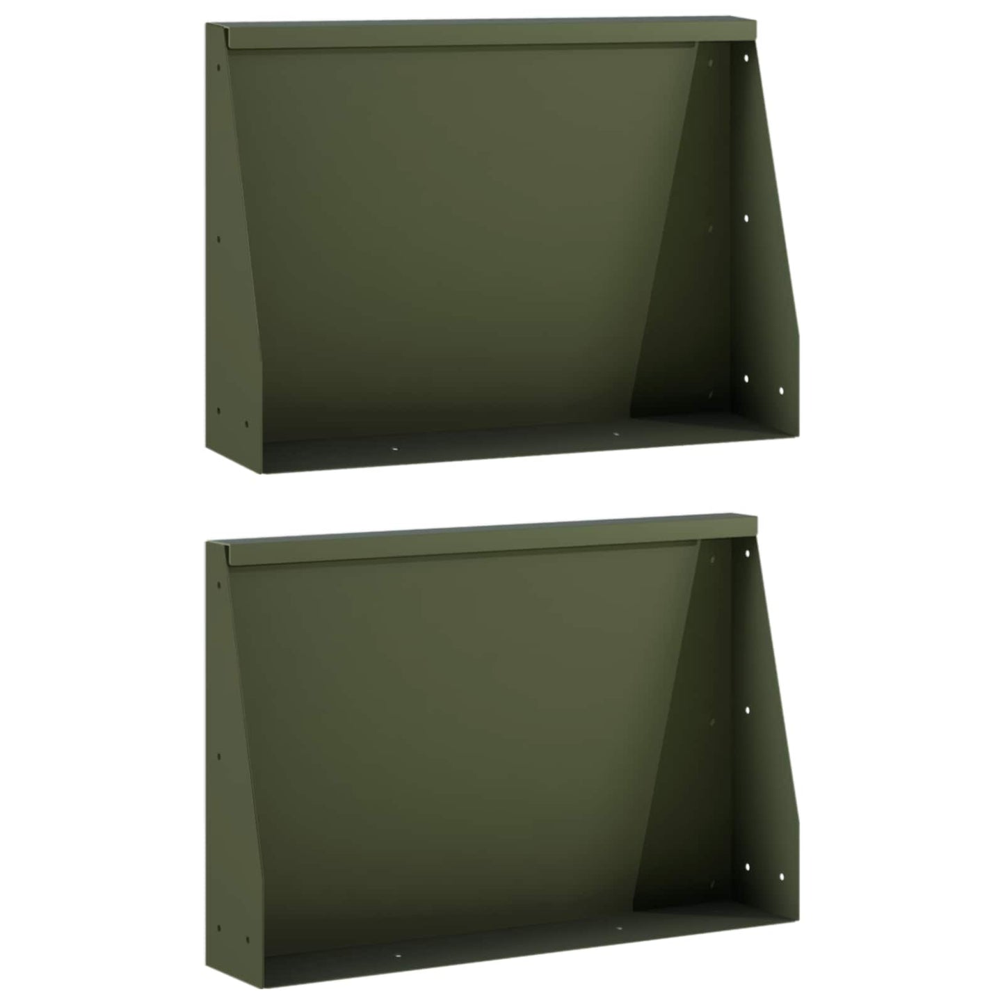 Retaining Wall 2 pcs 60 x 12 x 30 cm Steel Olive Green