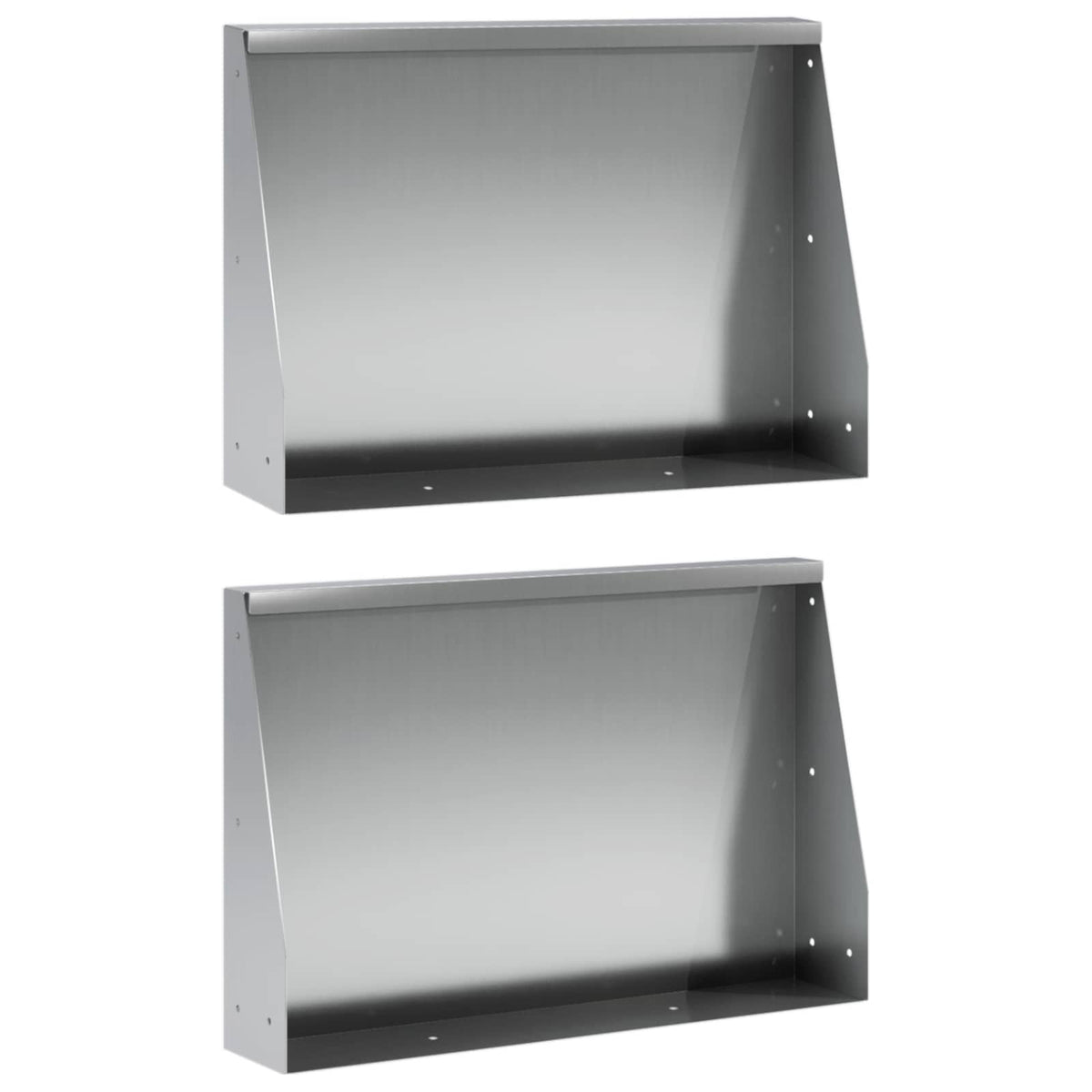 Retaining Wall 2 pcs 60 x 12 x 30 cm Galvanised Steel Silver
