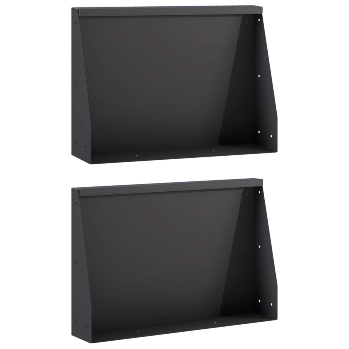 Retaining Wall 2 pcs 60 x 12 x 40 cm Steel Black