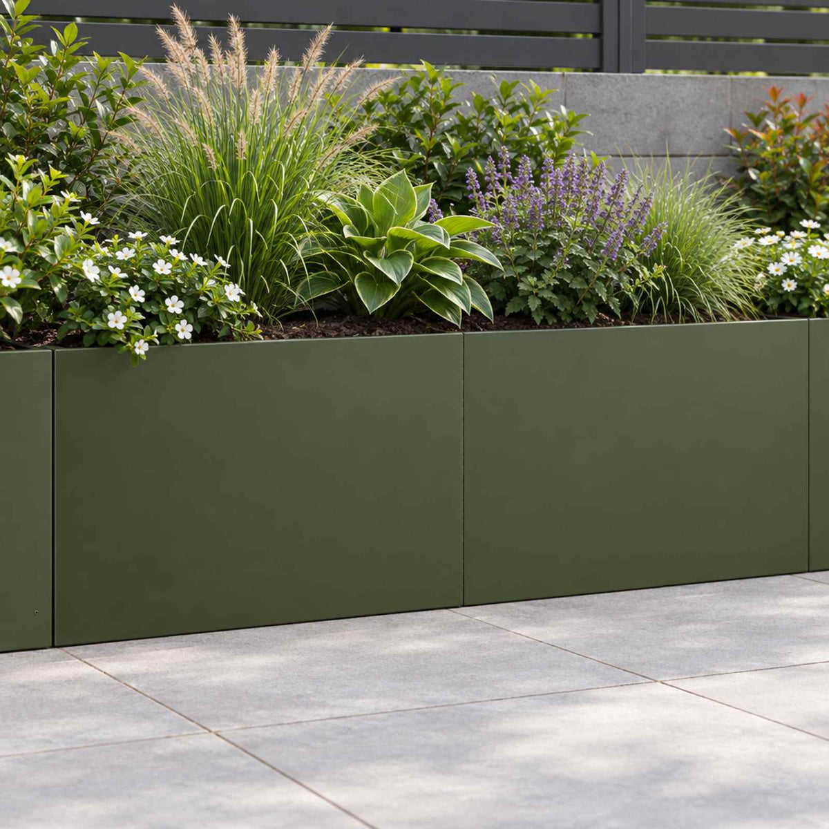 Retaining Wall 2 pcs 60 x 12 x 30 cm Steel Olive Green