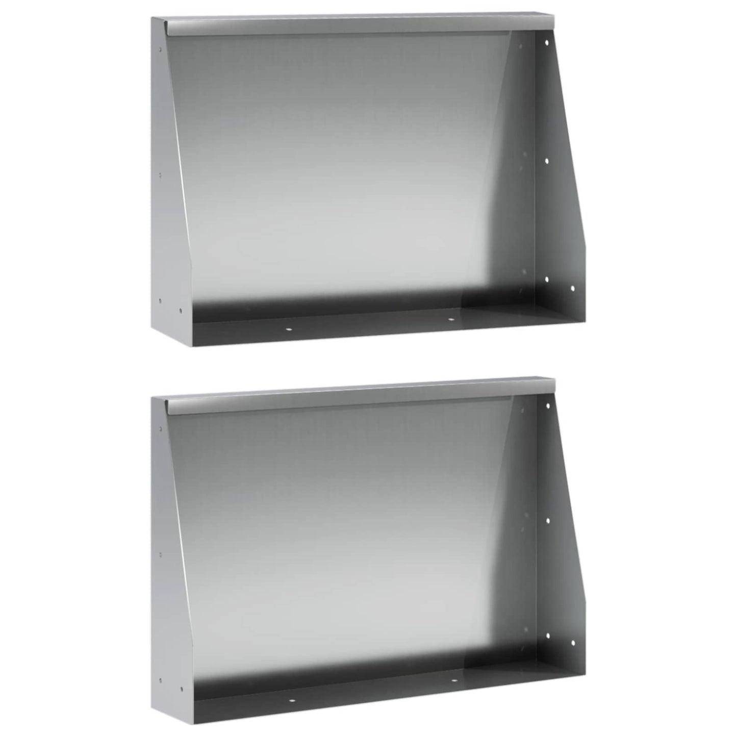 Retaining Wall 2 pcs 60 x 12 x 40 cm Galvanised Steel Silver