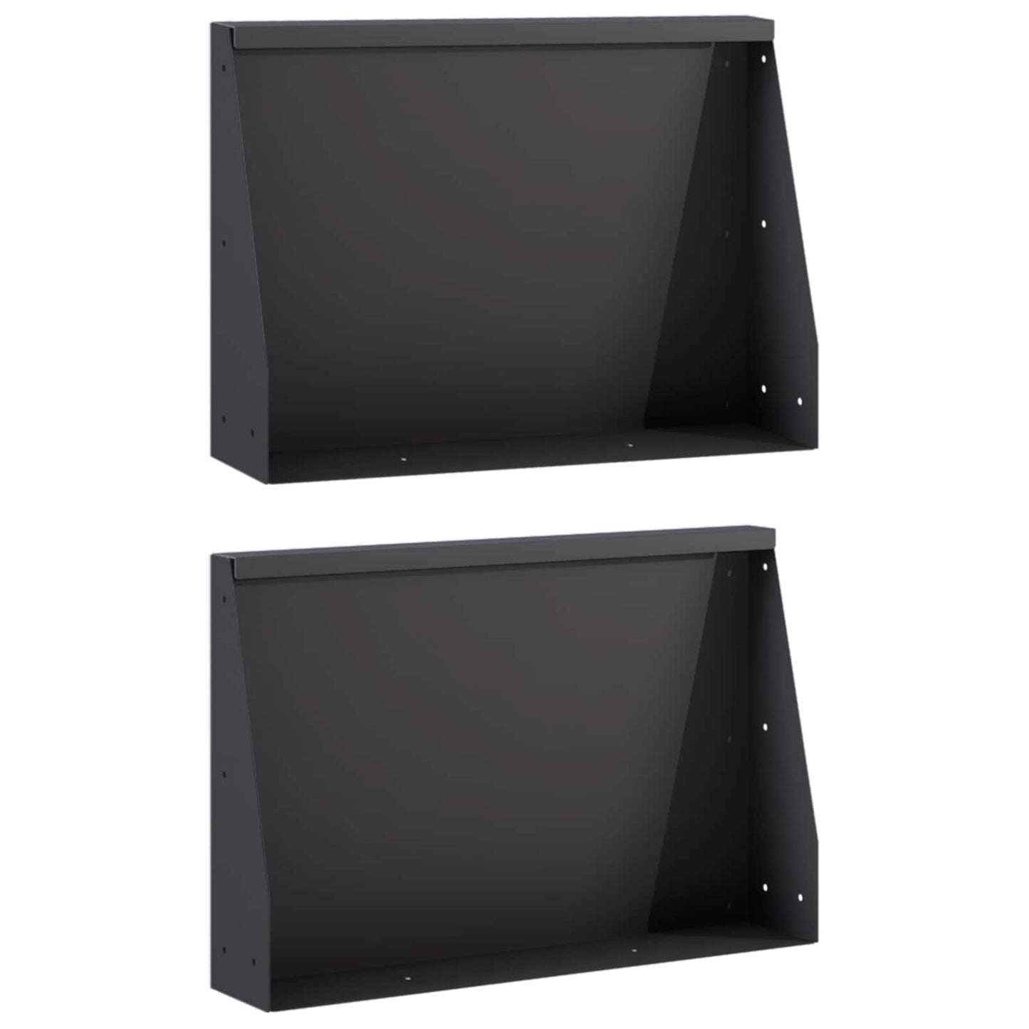 Retaining Wall 2 pcs 60 x 12 x 50 cm Steel Black