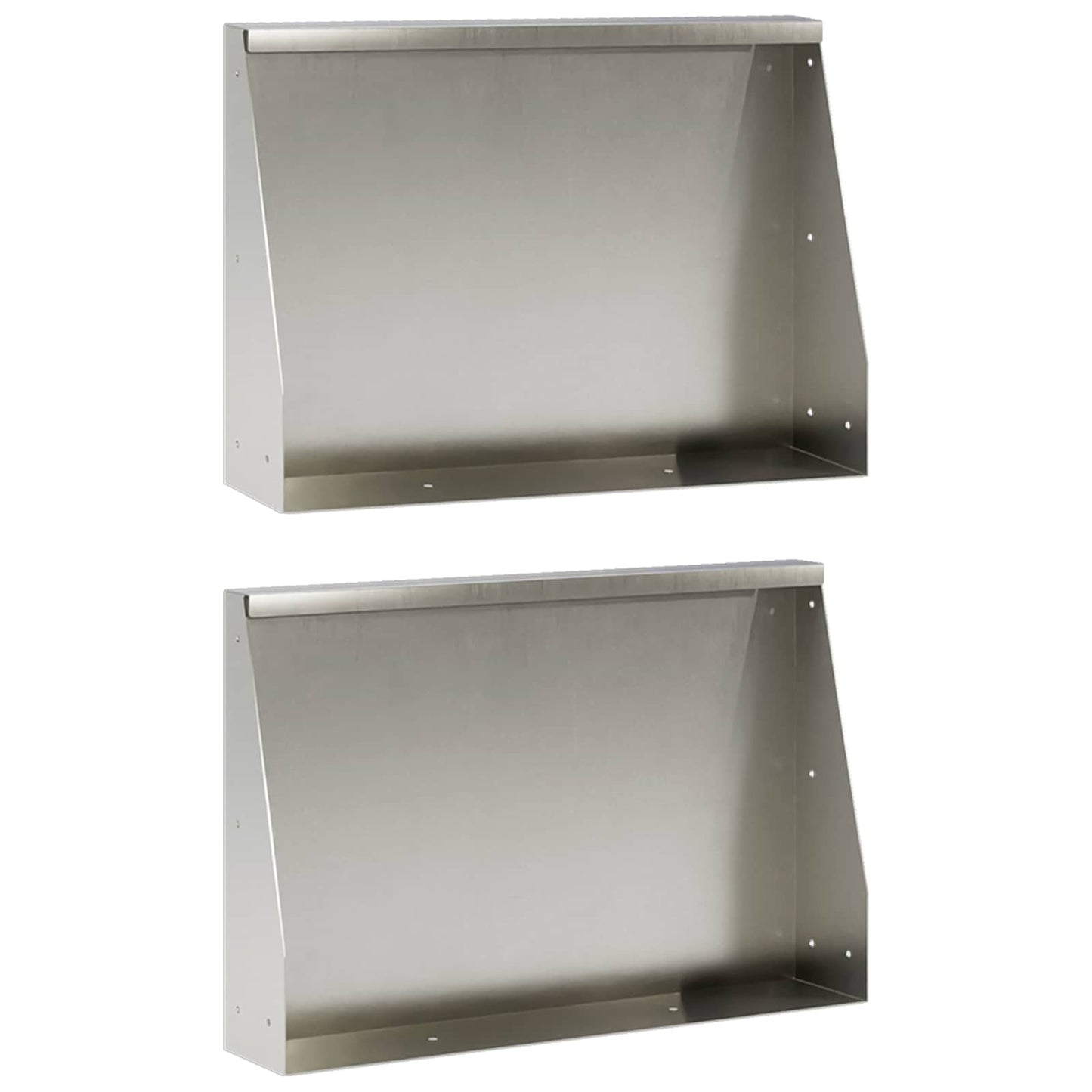 Retaining Wall 2 pcs 60 x 12 x 50 cm Stainless Steel Silver