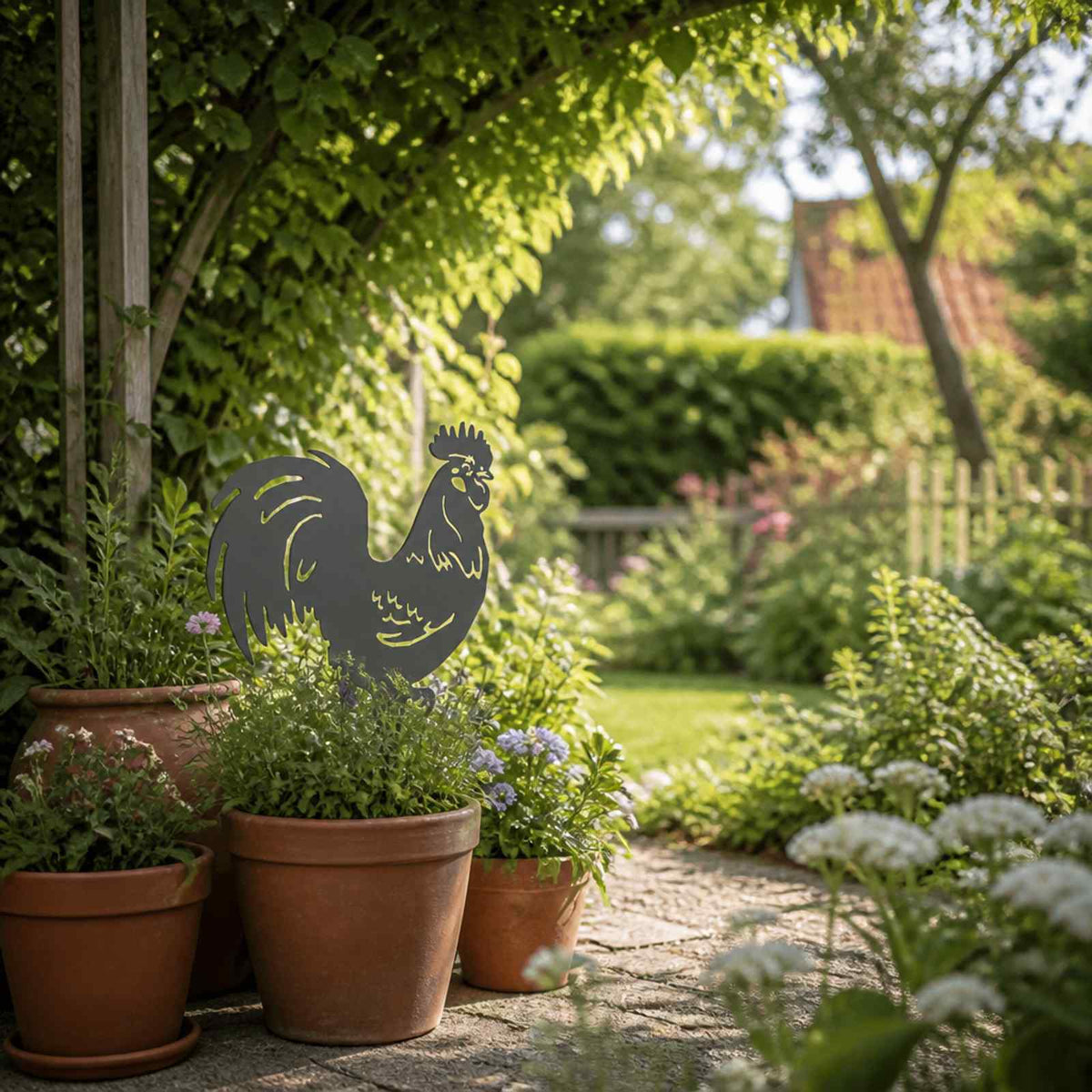 Garden Stake 38.5 x 33 cm Steel Anthracite