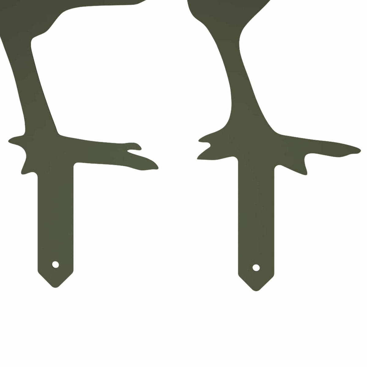 Garden Stake Set of 4 47.5 x 30 cm Steel Olive Green
