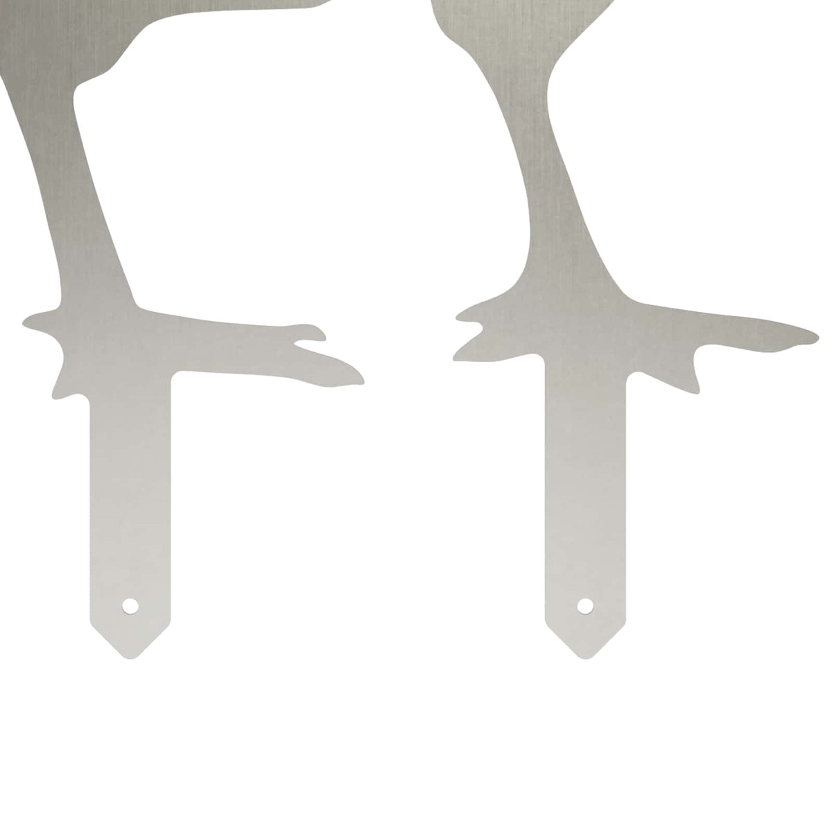 Garden Stake Set of 4 47.5 x 30 cm Stainless Steel Silver