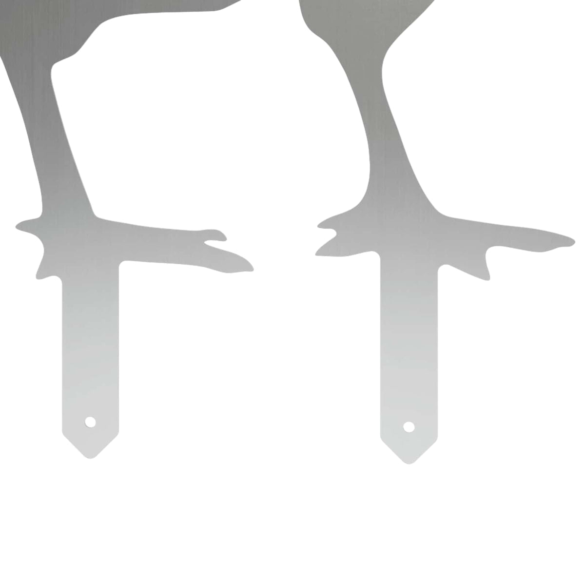 Garden Stake Set of 4 47.5 x 30 cm Galvanised Steel Silver