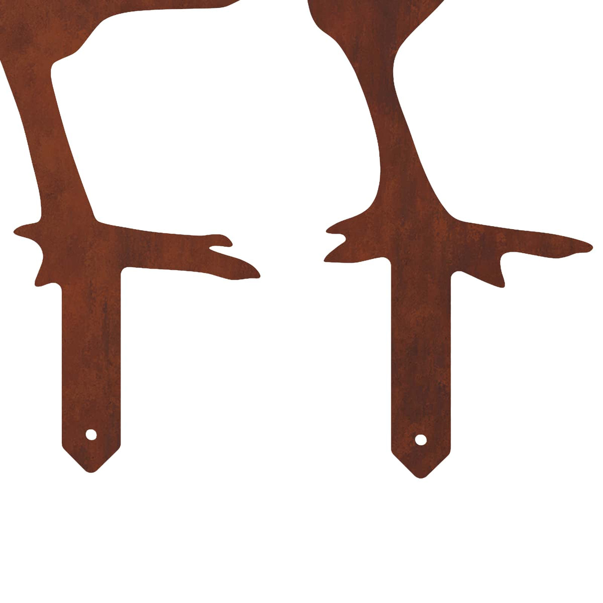 Garden Stake Set of 4 47.5 x 30 cm Weathering Steel Rusty