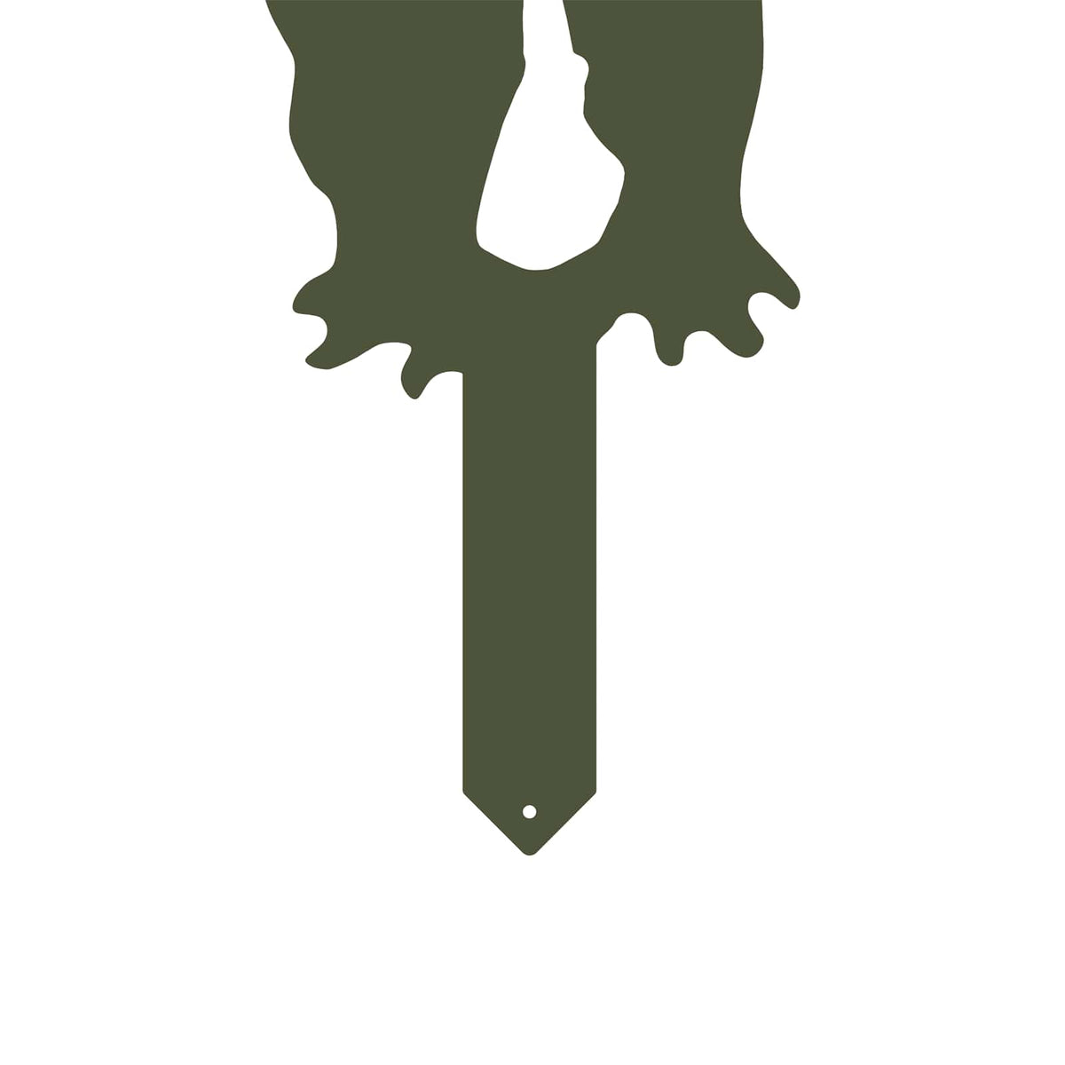 Garden Stake 75.5 x 44 cm Steel Olive Green