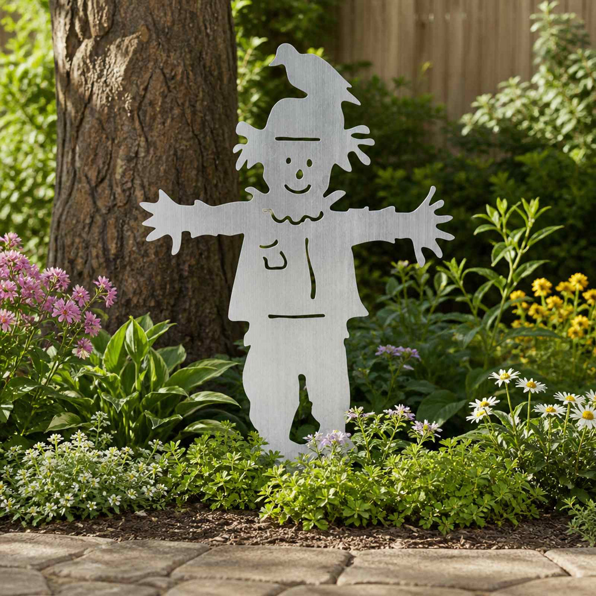 Garden Stake 75.5 x 44 cm Galvanised Steel Silver