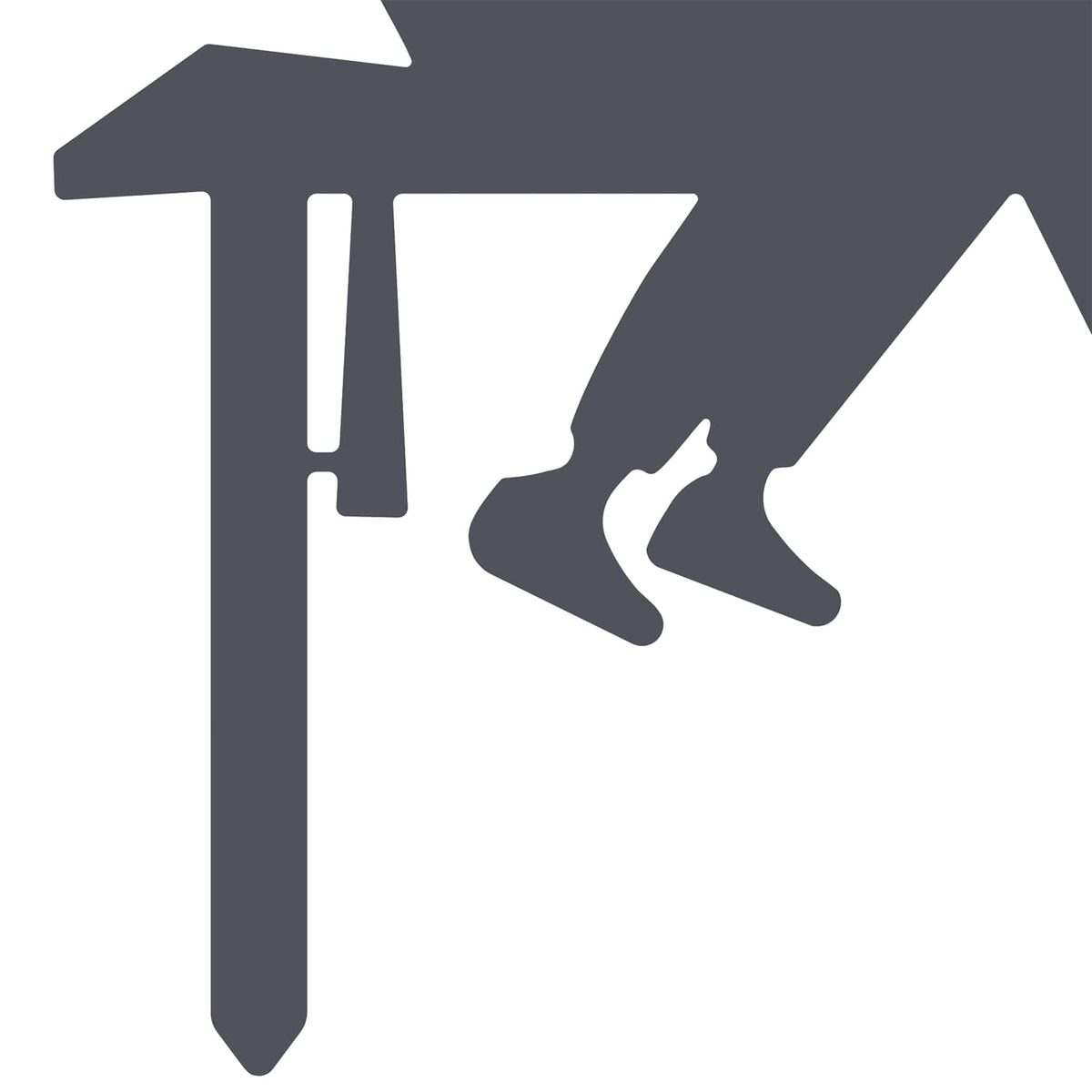 Garden Stake 36.5 x 29 cm Steel Anthracite