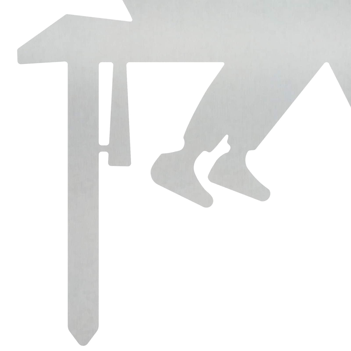 Garden Stake 36.5 x 29 cm Galvanised Steel Silver